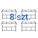 Rusztowanie warszawskie zestaw 8 ram