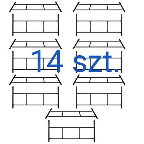 Rusztowanie warszawskie zestaw 14 ram