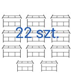 Rusztowanie warszawskie zestaw 22 ram