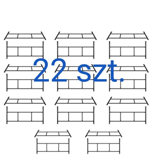 Rusztowanie warszawskie zestaw 22 ram