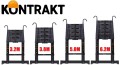 Drabina KONTRAKT wzmacniana aluminiowa teleskopowa 3,20 m + STABILIZATOR haki gratis