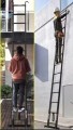 Drabina KONTRAKT wzmacniana aluminiowa teleskopowa 3,20 m + STABILIZATOR haki gratis