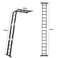 Drabina KONTRAKT aluminiowa 4x4 5,60m wzmocniona wielofunkcyjna składana + podest
