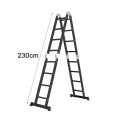 Drabina KONTRAKT aluminiowa 4x4 5,60m wzmocniona wielofunkcyjna składana + podest