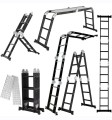 Drabina KONTRAKT 4x3 aluminiowa wielofunkcyjna przegubowa mocna + podest