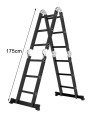 Drabina KONTRAKT 4x3 aluminiowa wielofunkcyjna przegubowa mocna + podest